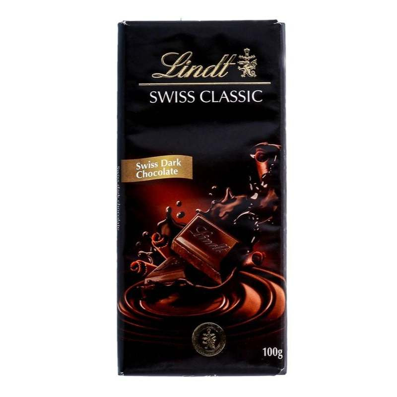 Chocolate Đen Hạt Phỉ Không Nhân 100gr/ Sô Cô La Đen Lindt Swiss Classic/ Lindt Tablet Swiss Classic Dark Hazelnut - NK