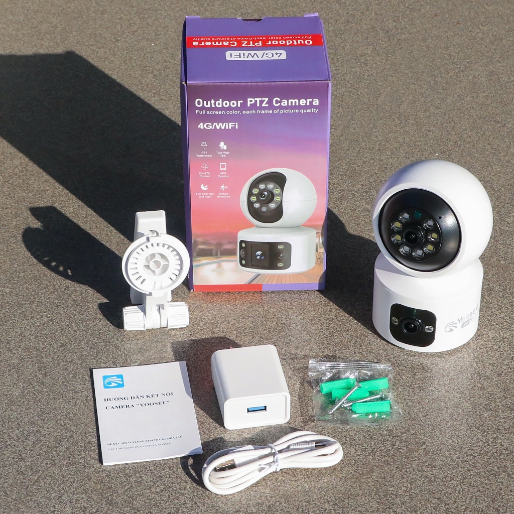 Camera Yoosee 2 MẮT XEM 2 MÀN HÌNH cùng lúc, xoay 360 độ,xem đêm có màu, hỗ trợ đàm thoại 2 chiều, BH 1 NĂM | BigBuy360 - bigbuy360.vn