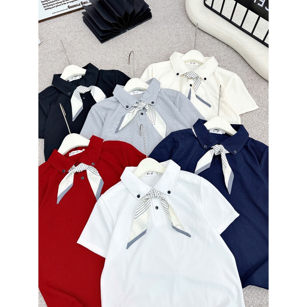 P11 ( kèm Khăn ) polo nữ nhiều Mầu nhiều size 38kg đến 75kg chất liệu conton lỗ nhỏ thoáng khí . tính ứng dụng cao | BigBuy360 - bigbuy360.vn