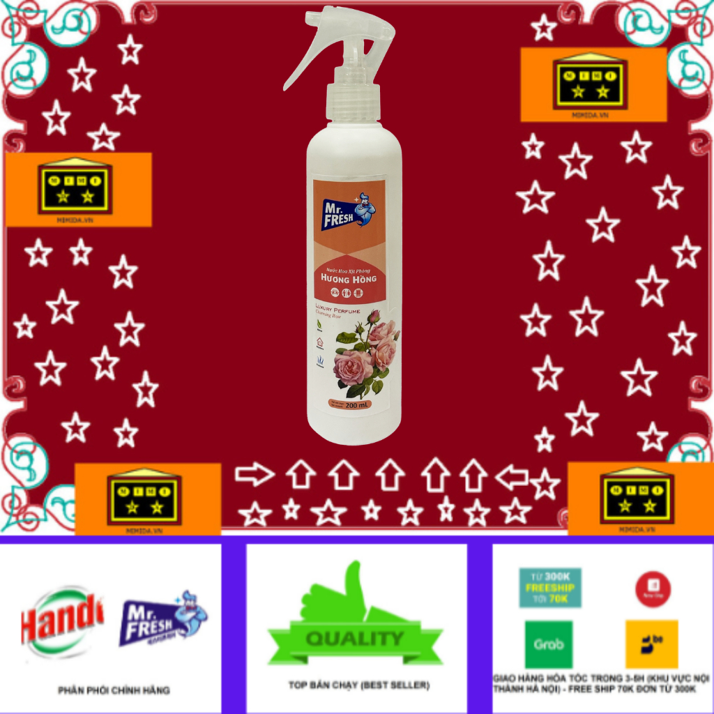 [Giá công phá] Nước hoa xịt phòng 200ml Mr Fresh (hương hồng / hương café / hương lavender)