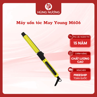 Máy uốn tóc May Young M606, Máy làm tóc xoăn trục xoay 360 độ Nữ Duỗi Tóc