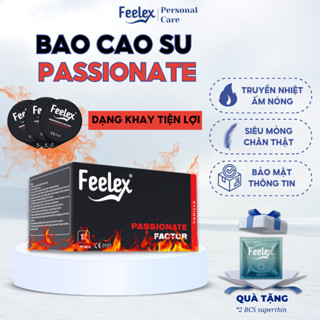  Bao cao su Feelex Passionate Factor truyền nhiệt siêu mỏng cảm giác chân thật - Hộp 10 bao 