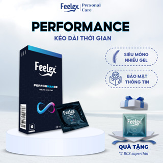  Bao cao su Feelex Performance siêu mỏng nhiều gel bôi trơn 