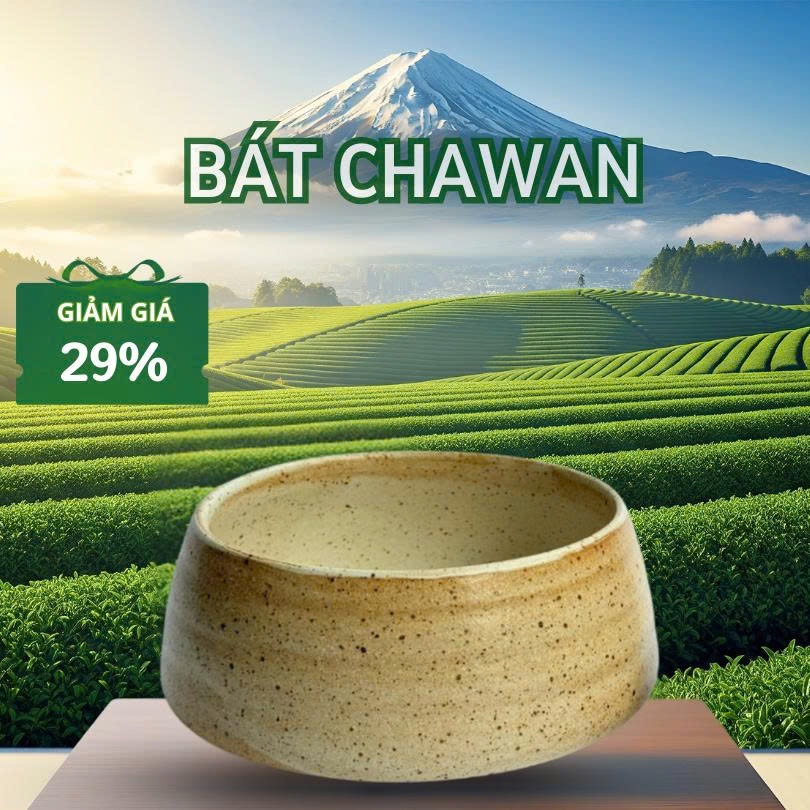 CHAWAN Bát Gốm Men Sần Cao Cấp Đánh Matcha Nhật Bản