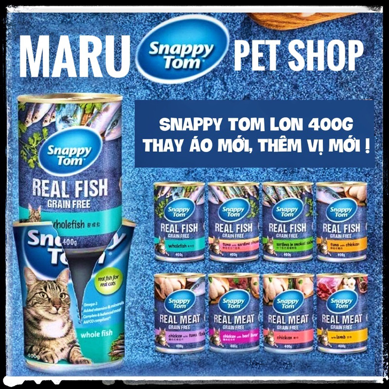 [Combo 5 lon] Pate cho mèo Snappy Tom Lon 400g