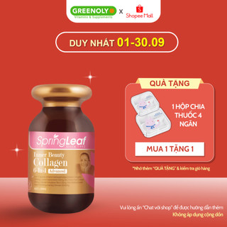  Viên uống bổ sung Collagen Spring Leaf Collagen 6 in 1 Inner Beauty nuôi da căng mọng ngăn ngừa thâm nám 