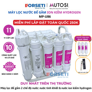 Máy Lọc Nước Để Gầm ION KIỀM HYDROGEN MUTOSI MP-U86 Hệ 11 cấp lọc 2 chế độ nước, siêu nhỏ gọn Bảo Hành 3 năm