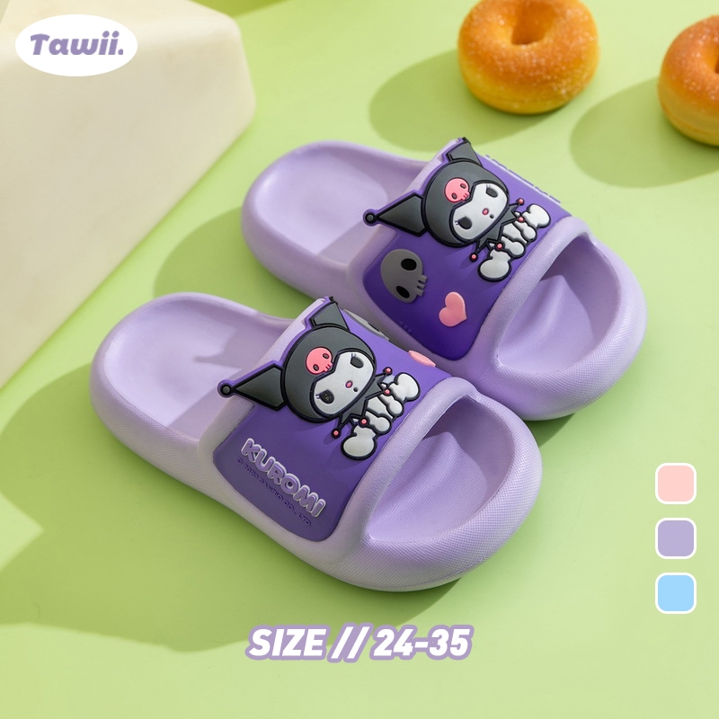 Tawii. Dép bé gái Kuromi Dép cho bé gái Chống trượt Dép đi trong nhà tắm Dép trẻ em Dép sục cho bé