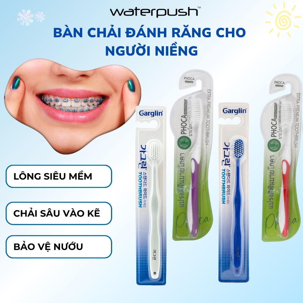 Bàn chải đánh răng cho người niềng răng By Phoca - Garglin siêu mềm, siêu sạch