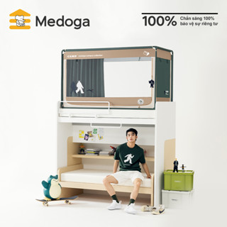  Màn Giường Tầng Ký Túc Xá Cho Sinh Viên Medoga Màu Tuổi Trẻ Khung Rèm Giường Tầng KTX Rèm Chắn Sáng Không Gian Riêng Tư 