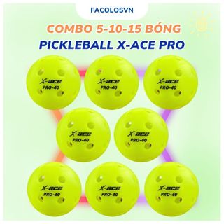 Bóng Pickleball X-ACE PRO – Combo 5/10/15 Quả, Chính Hãng, Bền, Nảy Ổn Định