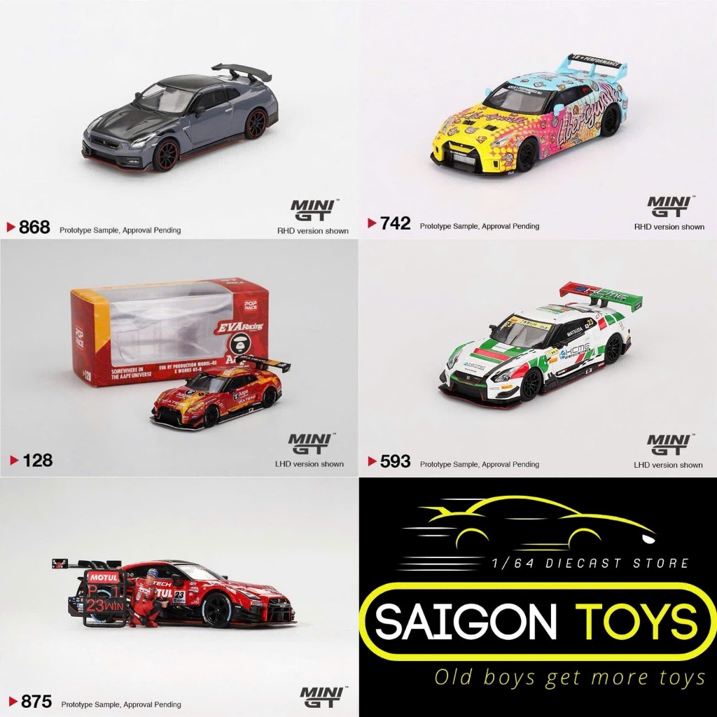 Saigontoys - MiniGT Nissan LB-Silhouette Works GTR R35 các loại - Xe mô hình 1:64 hãng Mini GT