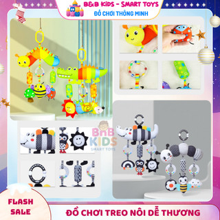 Đồ chơi chuông gió leng keng xinh xắn treo nôi treo cũi xe ô tô xe đẩy kích thích các giác quan cho bé yêu