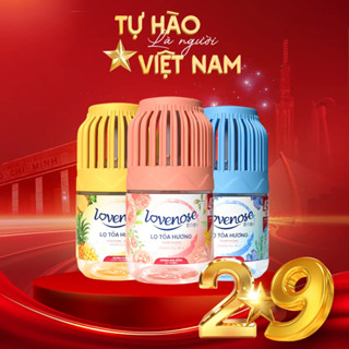 Combo 3 lọ tỏa hương thơm phòng Lovenose hương hoa quả tự nhiên dễ chịu khử mùi dung tích 180ml
