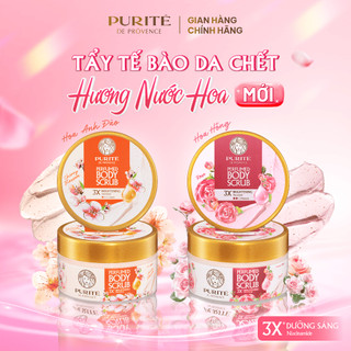  Tẩy Tế Bào Da Chết Dưỡng Sáng Hương Nước Hoa PURITÉ 220G + Tặng Sữa Tắm 250ML & Lăn Khử Mùi 20ML 