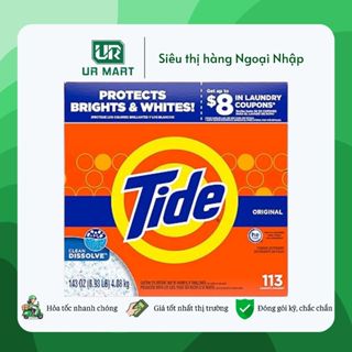 Bột Giặt Tide Original Protects Brights & Whites Thùng Giấy 4.08KG 113 Lần Giặt