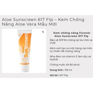 Kem Chống Nắng Forever 617flp
