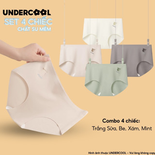 Combo 4 Quần Lót Nữ Su Seamless UNDERCOOL 7A Kháng Khuẩn Mềm Mịn Không Đường May Thoáng Khí Co Giãn CB-QL70