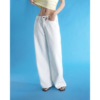 Quần Jeans Lưng Thấp Dưới Rốn Ống Suông Rộng | Daily Wide Legs Jeans | White On Denim