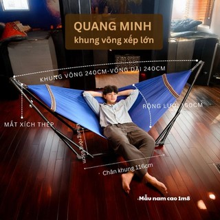 [ Hoả Tốc Khung + Võng ] HCM hỗ trợ võng người lớn + khung bán nguyệt