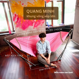 [ Hoả Tốc Khung + Võng ] HCM hỗ trợ võng người lớn + khung bán nguyệt
