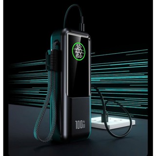 [45] Box sạc dự phòng PD 100w 4 cell 21700 có kèm dây TypeC 65W màn hình màu hiển thị thông số sắc nét ( Không có pin )