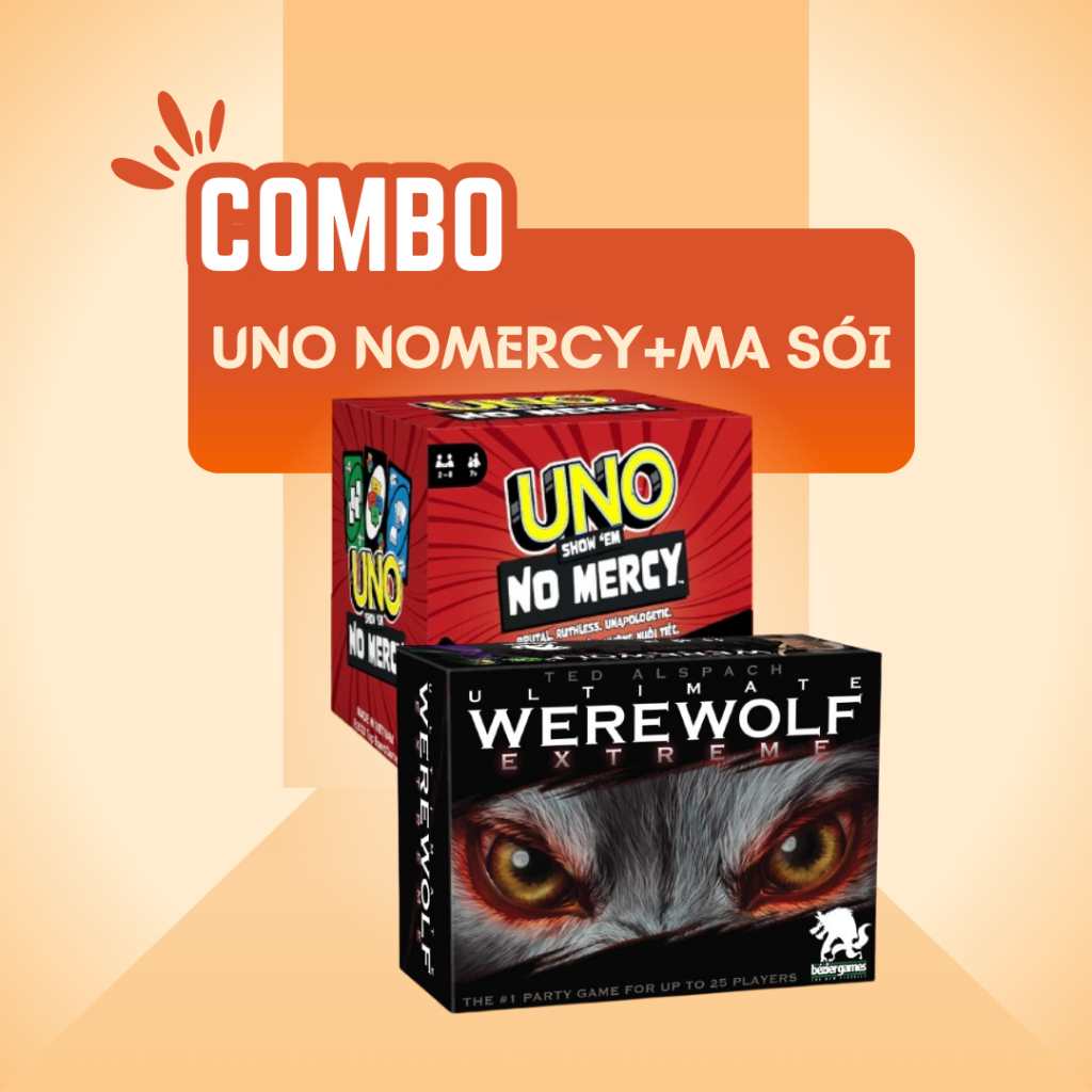Combo 2 bộ trò chơi | Board Gamme Uno Cơ Bản và MA SÓI | cuộc chơi nâng cấp| Nice