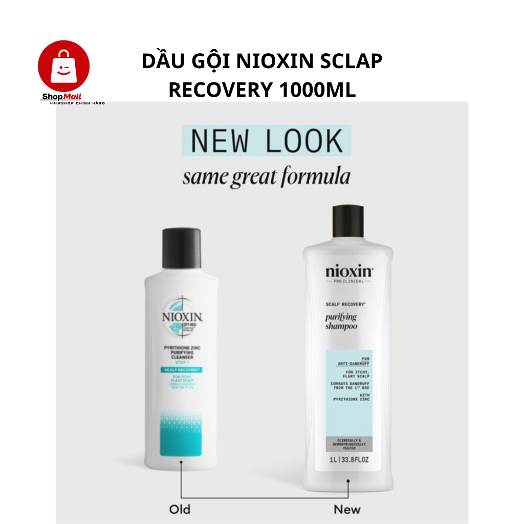 Dầu Gội, Dầu Xả Nioxin Scap Recovery Giúp Tóc Giảm Gàu, Ngứa, Gãy Rụng Và Bóng Tóc