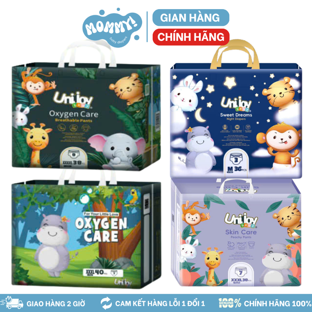  Tã Bỉm Unijoy Oxygen Skin Care Sweet Dream size NB64 S62 M56 M48 L50 XL48 2XL44 3XL38 - MOMMY! 