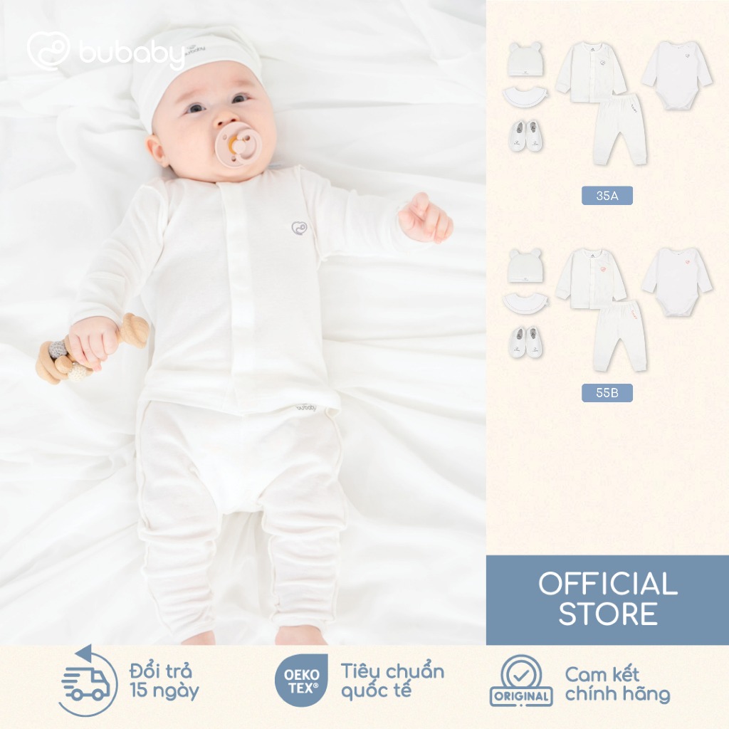 Set Đồ Sơ Sinh, Quà Tặng Đầy Tháng 6 Chi Tiết BU Baby Chính Hãng GSR680000