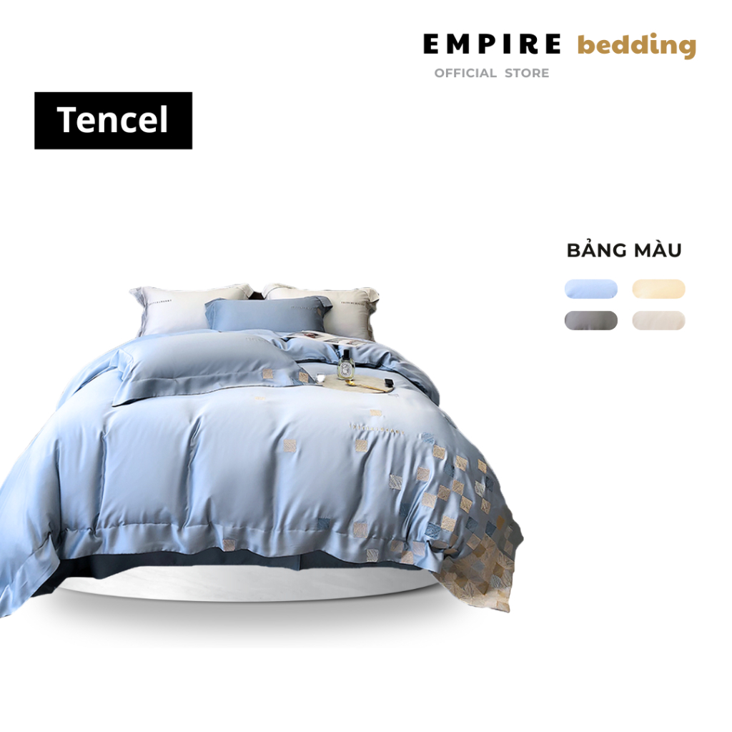 Bộ chăn ga gối nệm đệm tencel 120s cao cấp EMPIRE chất liệu thoáng mát  - EMPIRE Bedding & Decor