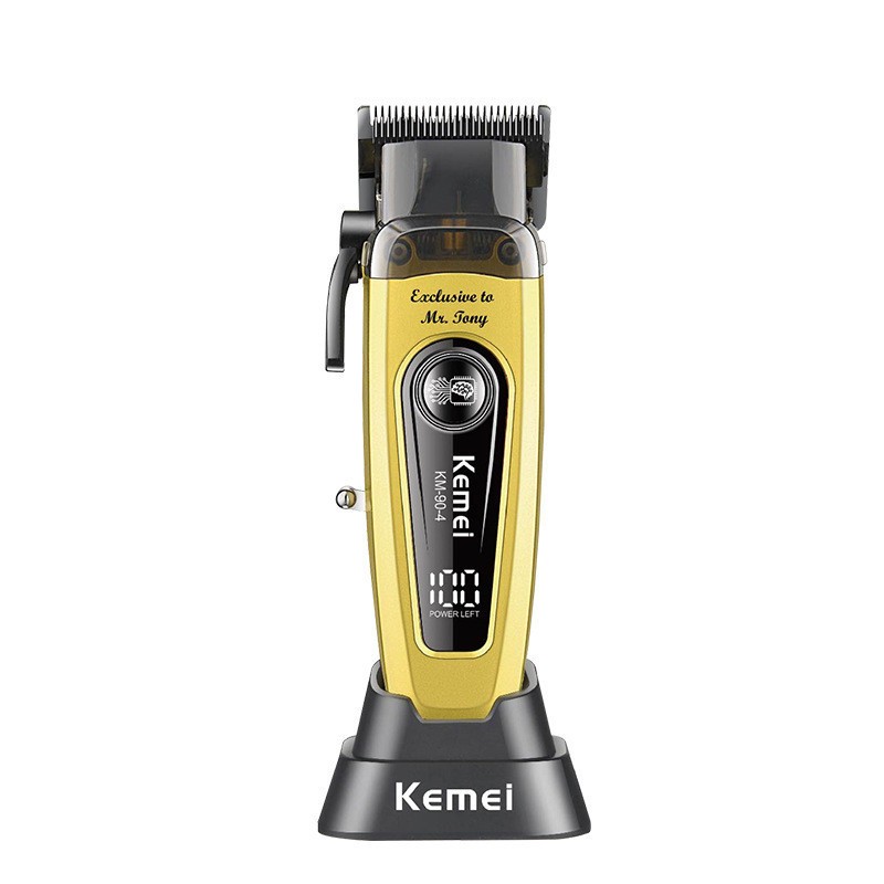 Tông đơ cắt tóc kemei KM-90-4 lưỡi DLC và ceramic sắc bén mẫu mới