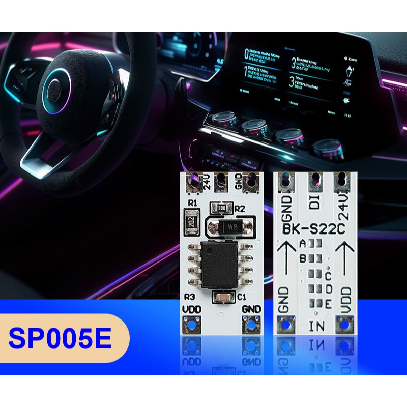 SP005E ĐIỀU KHIỂN LED FULL MÀU MINI CHẠY AUTO DIY CHO XE MOTO OTO 12V 24V HỖ TRỢ LED WS2811 WS2815