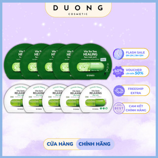  COMBO MIX 10 Miếng Mặt Nạ BNBG TRÀM TRÀ + BNBG Xanh Lá hỗ trợ làm dịu da mụn Hàn Quốc 