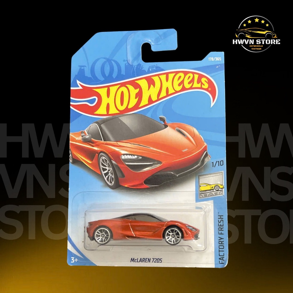 Xe mô hình Hotwheels Mclaren 720S màu cam