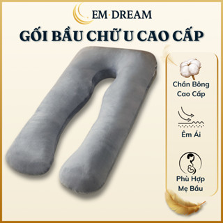 Gối Chữ U Cho Mẹ Bầu Emdream Nâng Đỡ Toàn Thân Mềm Mại Đàn Hồi Tốt Gối Bầu Chữ U Cao Cấp Ôm Bụng Gối Ôm Bà Bầu Ngủ Ngon
