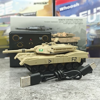 Xe Tank Mini điều khiển 1/64 kèm sạc có âm thanh - đồ chơi sáng tạo xả tress văn phòng, làm quà tặng cho bé