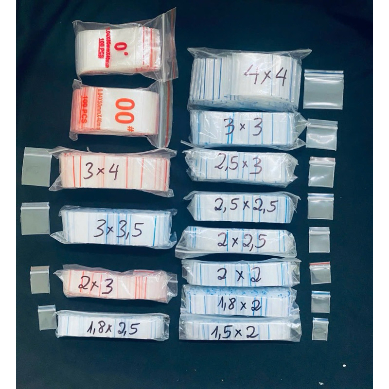 Túi zip mini 100 cái 1 size