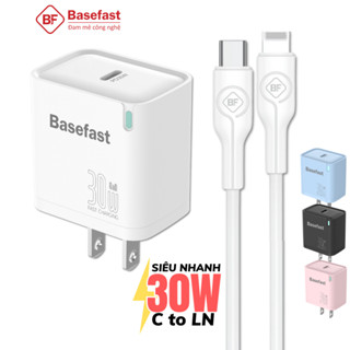  Bộ sạc nhanh 30W 20W Basefast dùng cho Xs 11 12 13 14 pro max .. Cục sạc PD kèm dây C to LN siêu bền 