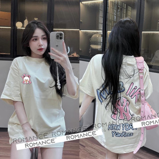 [Hàng L.1] Áo Thun N.Y Xanh Hồng Chất Đẹp Nam Nữ ROMANCE STUDIO Form Rộng Chất Vải Cotton 260GSM Cao Cấp Full Tag Mác