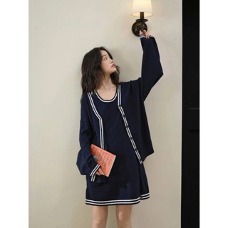  Áo cardigan len & váy hai dây dáng ngắn cover Kuose 