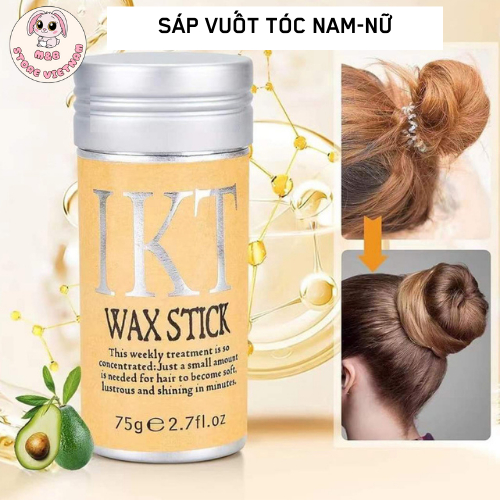 [GEL VUỐT TÓC] Gel Vuốt Tóc Nam Nữ IKT Wax Stick 75g dạng thỏi giữ nếp tóc con keo tạo kiểu tóc Mềm Mại