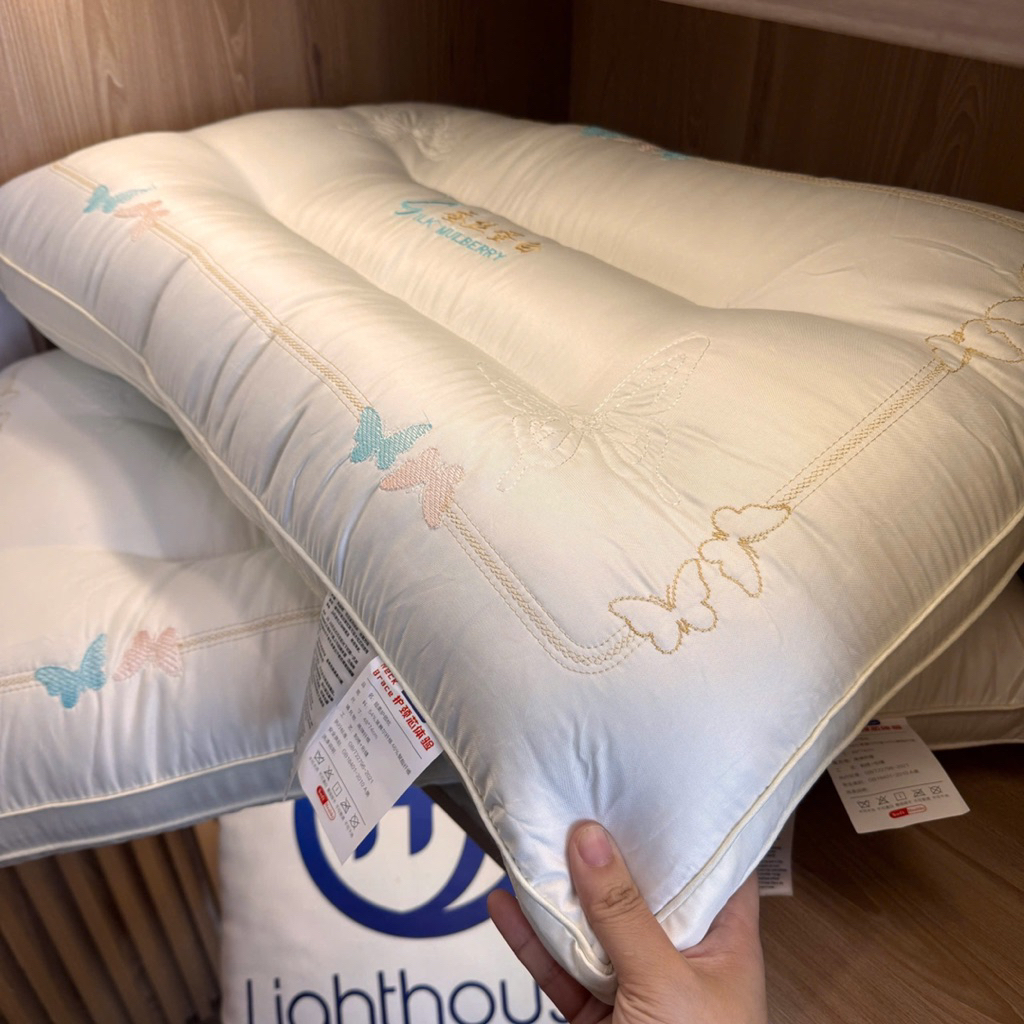 Gối SILK MULBERRY PILLOW siêu phẩm gối thấp silk cao cấp 2025