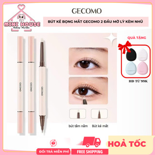  GECOMO Bút kẻ bọng mắt 2 đầu mờ lỳ kèm nhũ tiện lợi | Minihouse 