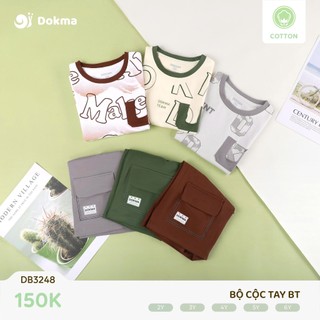  Dokma Bộ Quần Áo Cộc Tay Vải Bamboo Sợi Tre Cotton Cho Bé Trai 2-6Y Khoẻ Khoắn Năng Động Chính Hãng Nhiều Mẫu 