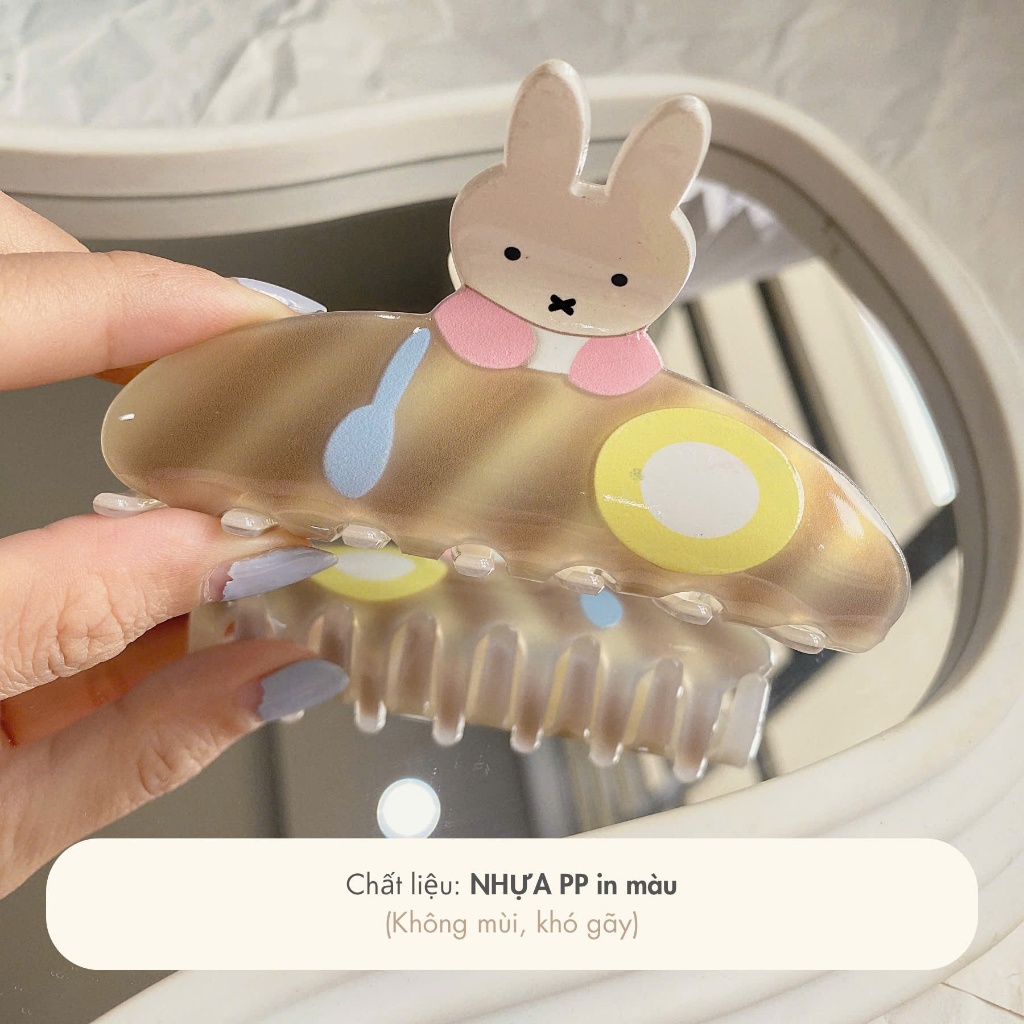 Kẹp Tóc Xà Cừ NHÀ CÚ Hình Thỏ Miffy Chất Liệu Acrylic Phong Cách Hàn Quốc Thời Trang Cho Nữ Hot Trend 6099 | BigBuy360 - bigbuy360.vn