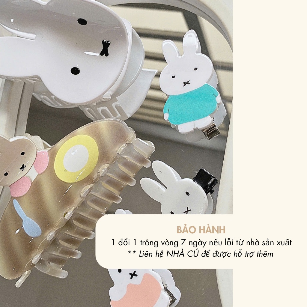 Kẹp Tóc Xà Cừ NHÀ CÚ Hình Thỏ Miffy Chất Liệu Acrylic Phong Cách Hàn Quốc Thời Trang Cho Nữ Hot Trend 6099 | BigBuy360 - bigbuy360.vn