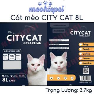 COMBO 3 túi cát citycat, cát vệ sinh cho mèo vón tốt, khử mùi và ít bụi - City cat 8L