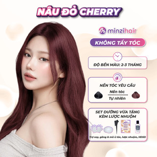  Thuốc nhuộm tóc Màu Nâu Đỏ Cherry - Lên từ nền tự nhiên không cần tẩy tóc - Minzihair Minzihair HCM 