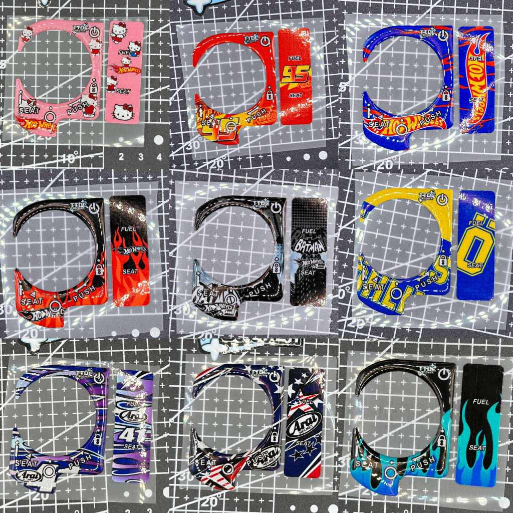 Bộ Tem Sticker Phản Quang Nổi 3D Dán Ổ Khoá Smartkey Vario 150 Lead 2val Vision From Cũ Scoopy 2021 